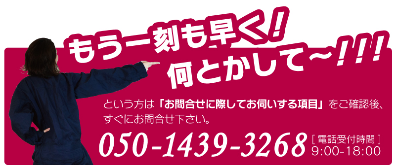 一刻も早く連絡して下さい!