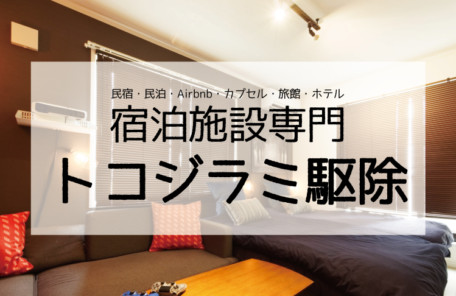 【民宿・民泊・Airbnb・カプセル・旅館・ホテル専門】トコジラミ（南京虫）の駆除